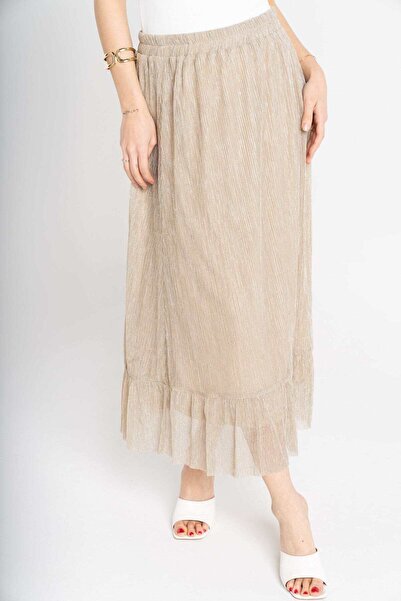 mica Wide A-Line Midi Skirt