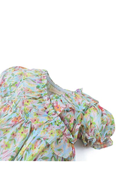 Gingersnaps Girls' Printed Baby Dress with Elastic Sleeves