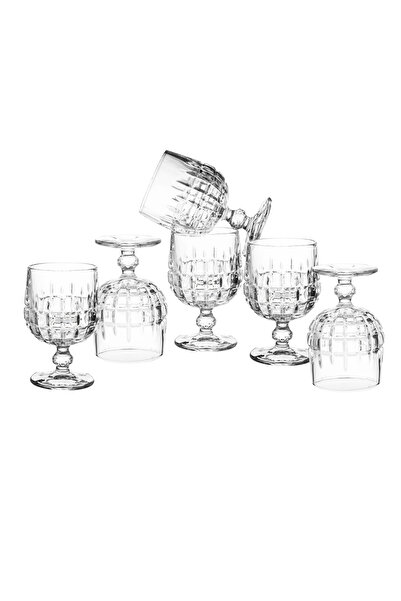 Delisoga Set of 6 clear glass juice cups 240ml