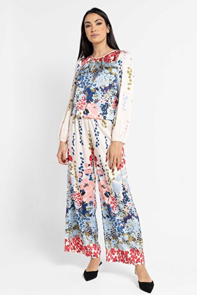 Nichii Women's Long Floral Print Trousers