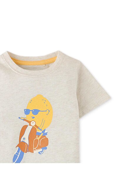 Gingersnaps Boys' Baby T-Shirt with Front Print, Short Sleeves