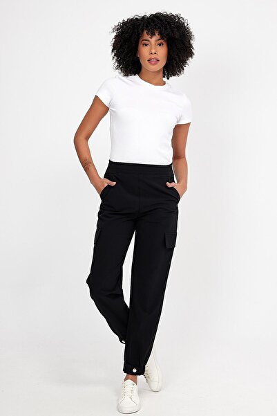 VENA Παντελόνι Cargo Karina Parachute - Μαύρο