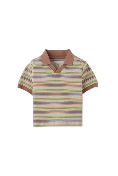 Gingersnaps Striped Short Sleeve Polo T-Shirt for Boys