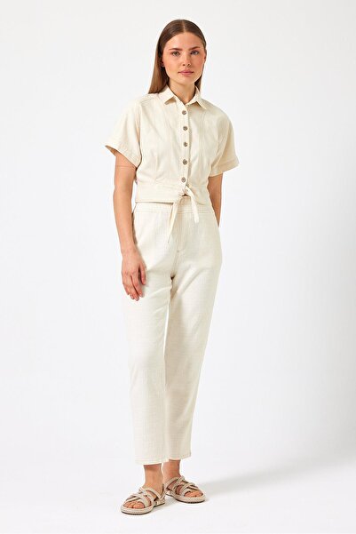 VENA Πολύχρωμο ψηλόμεσο παντελόνι Jogger Marla-Natural