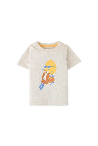 Gingersnaps Boys' Baby T-Shirt with Front Print, Short Sleeves