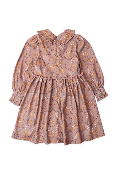 Gingersnaps Girls' Floral Print Dress with Ruffles on Chest and Sleeves
