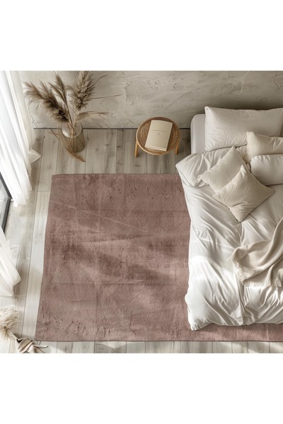 Al Kaffary Carpet سجادة كاندي، ناعمة ورقيقة بتصميم كلاسيكي أساسي، مثالية لغرف النوم وغرف المعيشة، لون وردي