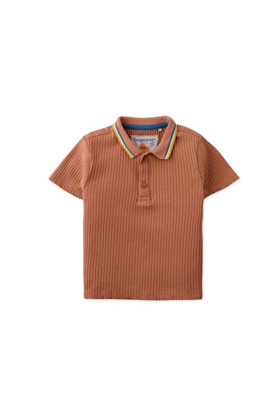 Gingersnaps Boys' Short Sleeve Polo T-Shirt with Front Buttons for Newborns