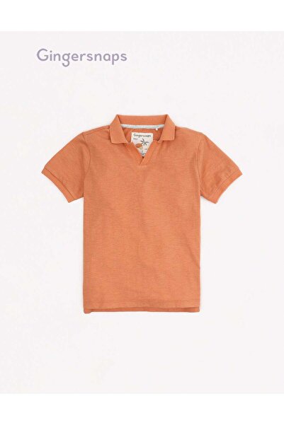 Gingersnaps تي شيرت بولو سادة للأولاد بأكمام مرنة