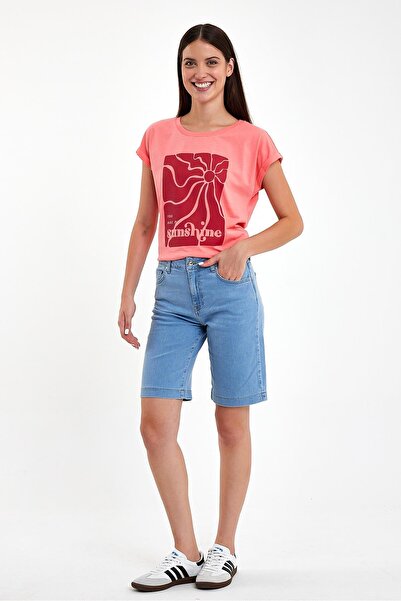 VENA Gabriel Med Blue Regular Fit Jean Shorts-Med Blue