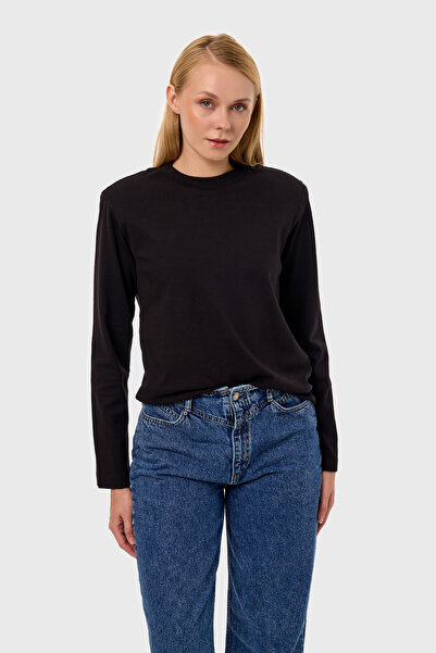 qanpaq Mecy - Black Women's Snap Padded Long Sleeve Basic