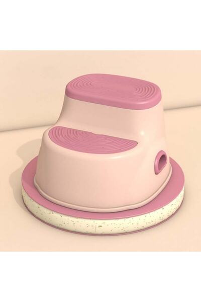indiggo Double stair riser with solid base, non-slip edges and surface, pink