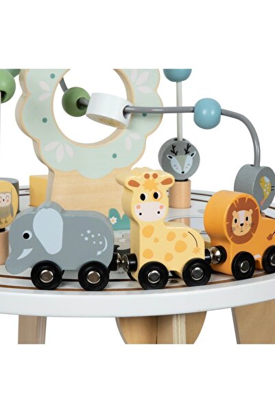 SmartVibe smart kinder vibe Masă educativă Montessori din lemn de la MasterKid™ cu trenuleț magnetic, activități senzoriale
