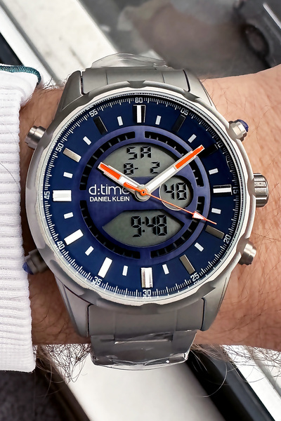 Daniel Klein Men's Wristwatch 3 Atm Waterproof Smoke Color Steel Cord + Bracelet Gift DKE2078C4