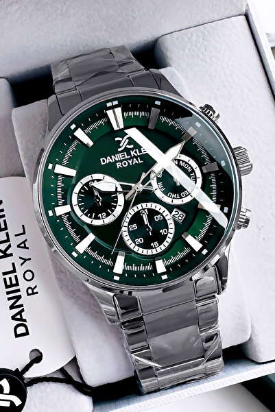 Daniel Klein ساعة يد رجالية أصلية من الفولاذ المقاوم للصدأ مقاومة للماء باللو...