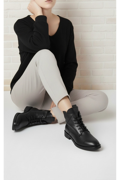 37Numara BÜYÜK NUMARA KADIN HAKİKİ DERİ BOT 41-42-43-SİYAH