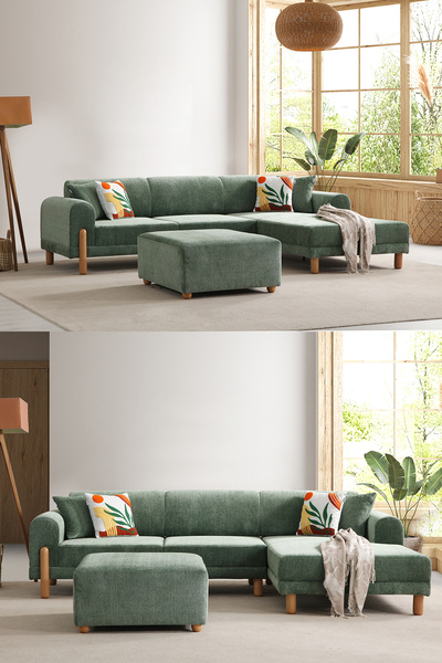 Eymense Samba Puflu Köşe Koltuk Takımı