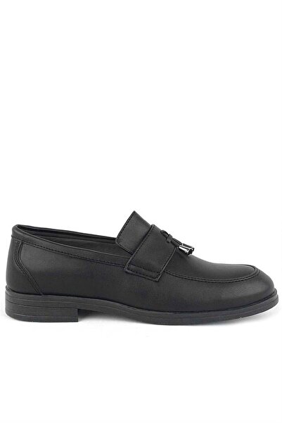 Rakerplus Loafer Black Matte Pantofi clasici pentru copii pentru bărbați