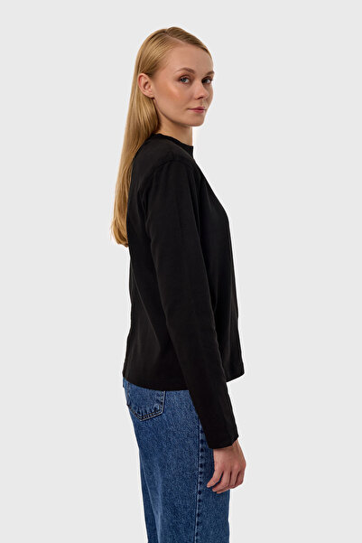 qanpaq Mecy - Black Women's Snap Padded Long Sleeve Basic