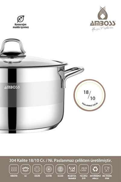 Amboss Bella 14-Piece Stainless Steel Saucepan Milk Jug Storage Container Set Compatible with All Stovetops