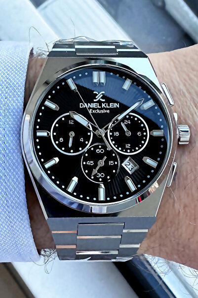 Daniel Klein ساعة يد رجالية أصلية متعددة الوظائف حصرية 3ATM مقاومة للماء لون ...