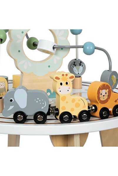 SmartVibe smart kinder vibe Εκπαιδευτικό Ξύλινο Τραπέζι Montessori από την MasterKid™ με Μαγνητικό Τρενάκι, Αισθητηριακές Δραστηριότητες