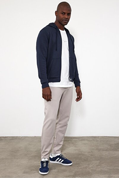 VENA Світшот з капюшоном і застібкою-блискавкою спереду Basic Sweatshirt - Синій