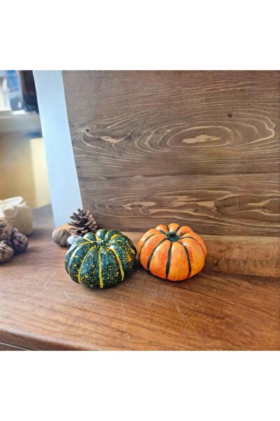 ÇAĞATÖLYE YILBAŞI YENİYIL NOEL HEDİYE HALOOWEN 2'Lİ DEKORATİF BALKABAĞI KABAK...