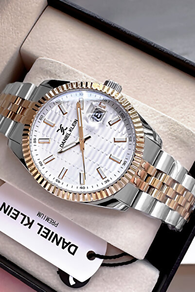 Daniel Klein Premium Orijinal Erkek Kol Saati Su Geçirmez Iki Renk Çelik Kordon Hediye Bileklik Dkh4524c1
