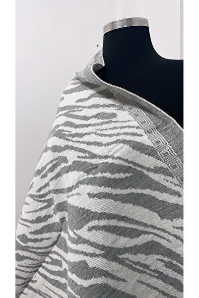 Onur Etol - Eșarfă pentru umăr cu model zebră, țesătură țesătă, șal de iarnă pentru femei, produs de calitate (GRI)