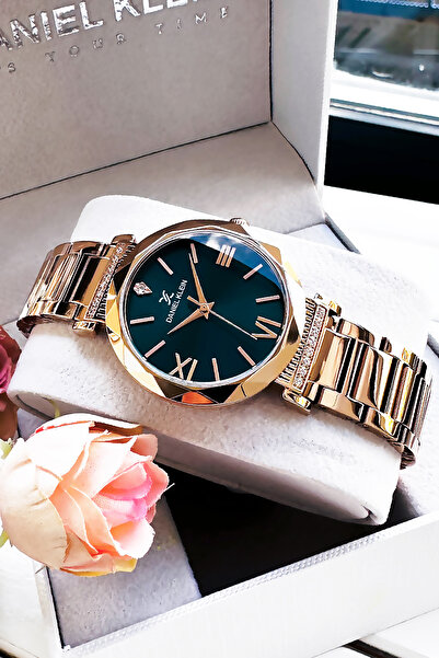 Daniel Klein Orijinal Yeni Sezon Kesme Cam Kadın Kol Saati Rose Renk Çelik Kordon Hediye Bileklik Dkby2027c9