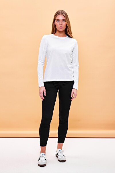 VENA Μπλουζάκι Gloria Crew Neck Regular Fit Basic-Λευκό
