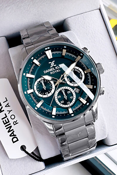 Daniel Klein ساعة يد رجالية أصلية من الفولاذ المقاوم للصدأ مقاومة للماء باللو...