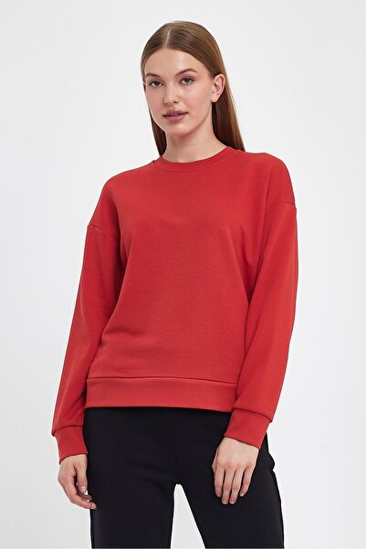 VENA Φούτερ Rhona Κοντό Μανίκι Regular Fit 3 Ινών-Κόκκινο