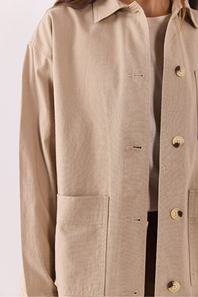 VENA Amelia Gabardin Ceket - TAŞ