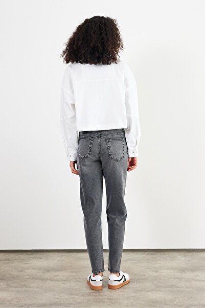 VENA Marla White oversized Μπουφάν τζιν φαρδιά κοπή-Λευκό