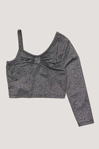 kübra kids Бляскаво изрязване за момиче с една презрамка