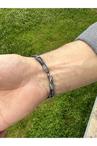 KAZZAZE Oksitli Gümüş Kazaziye Bileklik