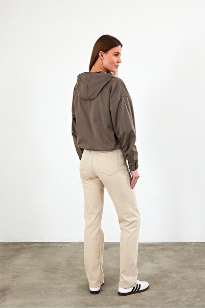 VENA Μεγγι μπουφάν με κουκούλα-χακί