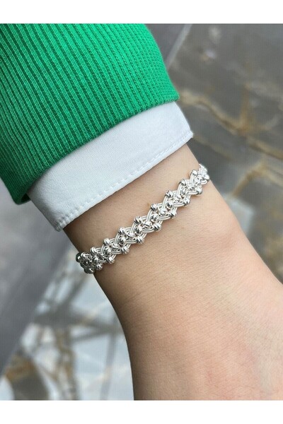 KAZZAZE Gümüş Kazaziye Dorika Boncuklu Bileklik 133