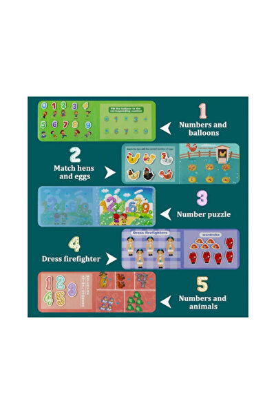 OEM Educational sticker book for children, Quiet Book, number pattern, 10 pages