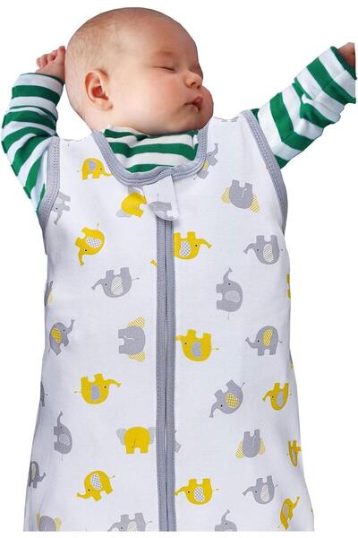 Sitilin Baby Single Layer Sleeping Bag 100% Natural Cotton Fabric Special Fabric Unisex 0.5 Tog STL6429