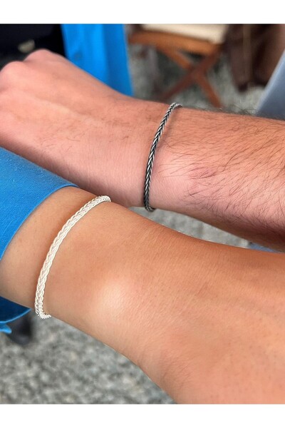 KAZZAZE Kazaziye Tilki Kuyruğu Bileklik Çift Seti, Sevgili Kombini, 999 Ayar ...