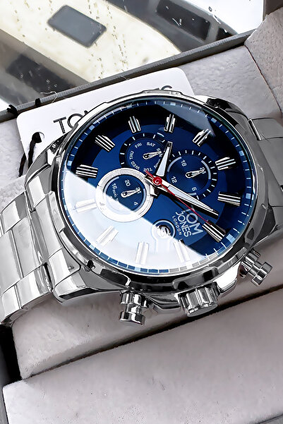 Tom Jones Erkek Kol Saati 3 Atm Su Geçirmez Gümüş Renk Çelik Kordon Bileklik Cbk398