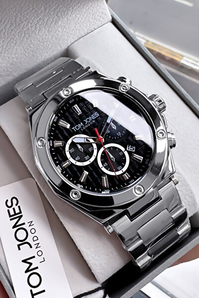 Tom Jones ساعة يد رجالية 3 أتم مقاومة للماء بسوار فولاذي Cbk627&zx