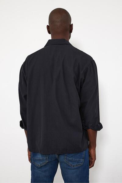 VENA Tom Oversize Gabardin Gömlek - Lacivert