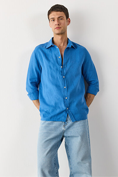VENA Nicolas Regular Fit Сорочка з коміром - MAVİ
