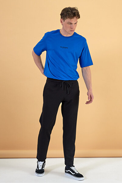 VENA Βαμβακερό παντελόνι Karl Regular Fit - Μαύρο