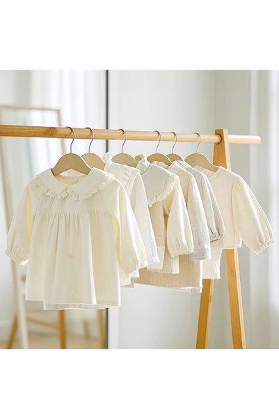 menofis Wooden Children's Clothes Hanger Baby Hanger Clothes and Clothes Hangers 12 Pieces 1st Quality - Hanger Palace -