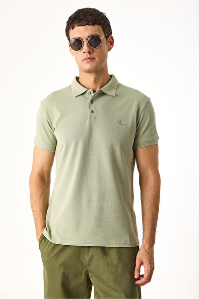 VENA Μπλουζάκι Martin Slim Fit με γιακά πόλο-Τσάι Ada